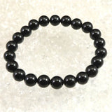 チベット産 天然モリオン水晶 4A  8.5mm玉 ブレスレット 18.7g (ID:85483)