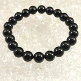 チベット産 天然モリオン水晶 4A  8.5mm玉 ブレスレット 18.7g (ID:85483)