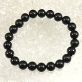 チベット産 天然モリオン水晶 4A  8.5mm玉 ブレスレット 18.7g (ID:85483)