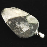 ロシア産 フェナカイト 13mm 半面磨き 原石 ペンダントトップ 6.52g (ID:85629)