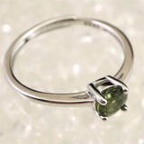 モルダバイト 5mmラウンドカット リング フリーサイズ type.A (ID:85680)