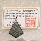 遠野石 角閃石 かくせんせき 扇型ペンダントトップ 証明書付 9.8g  (ID:85837)
