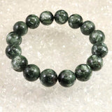 セラフィナイト クリノクロア 13mm玉ブレスレット 48.3g (ID:85865)