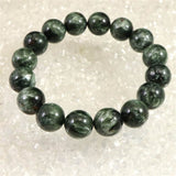 セラフィナイト クリノクロア 13mm玉ブレスレット 48.3g (ID:85865)