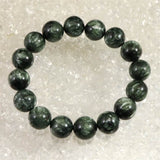 セラフィナイト クリノクロア 13mm玉ブレスレット 48.3g (ID:85865)
