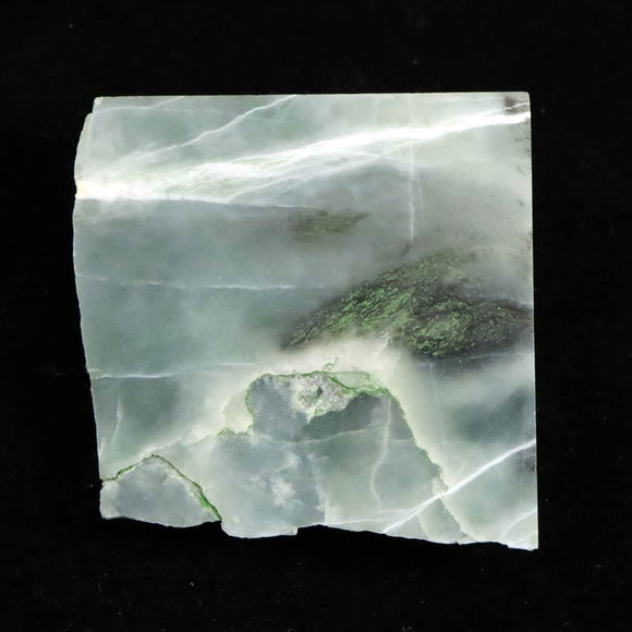 糸魚川翡翠  小滝産 45mm原石スライス グリーン ディレクトリカード付 44.74g (ID:85918)
