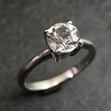 ブラジル産 フェナカイト 6.5mmラウンドカット リング 鑑別書付 13.5号 (ID:85976)