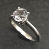 ブラジル産 フェナカイト 6.5mmラウンドカット リング 鑑別書付 13.5号 (ID:85976)