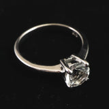 ブラジル産 フェナカイト 6.5mmラウンドカット リング 鑑別書付 13.5号 (ID:85976)