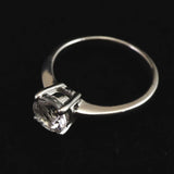 ブラジル産 フェナカイト 6.5mmラウンドカット リング 鑑別書付 13.5号 (ID:85976)