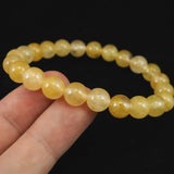 H&E社 ヒマラヤゴールド アゼツライト（AZOZEO)　8mm玉ブレスレット 証明書付 17.3g (ID:86216)