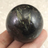 H&E社 アルベゾナイト アルベゾン閃石　40mm スフィア 113.0g (ID:86390)