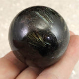 H&E社 アルベゾナイト アルベゾン閃石　40mm スフィア 113.0g (ID:86390)