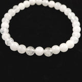 H&E社 アゼツライト（AZOZEO)　6mm玉ブレスレット 証明書付 10.0g (ID:86606)