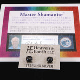 H&E社 マスターシャーマナイト 6mmラウンド ピアス  証明書付 (ID:86644)