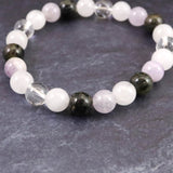 H&E社 フェナカイト クリアライト (AZOZEO) 8mm玉ブレスレット 証明書付 17.5g (ID:86985)
