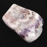 H&E社 サウラライトアゼツライト  (AZOZEO) アメジスト共生 タンブル 証明書付 10.8g (ID:87015)