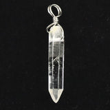 米国アーカンソー州産 水晶 31mm原石ペンダントトップ 2.2g (ID:87389)