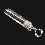 米国アーカンソー州産 水晶 31mm原石ペンダントトップ 2.2g (ID:87389)