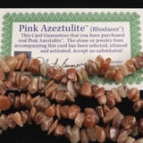 H&E社 ローダゼツ ピンクアゼツライト(AZOZEO) ナゲットネックレス 証明書付 82.3g  (ID:87396)