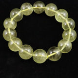 リビアングラス（AAA)　16mm玉 ブレスレット 鑑別書付 69.0g (ID:87588)