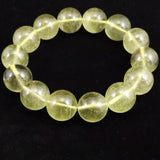 リビアングラス（AAA)　16mm玉 ブレスレット 鑑別書付 69.0g (ID:87588)