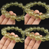 リビアングラス（AAA)　16mm玉 ブレスレット 鑑別書付 69.0g (ID:87588)