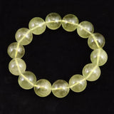 リビアンデザートグラス（AAA)　16mm玉 ブレスレット 鑑別書付 69.0g (ID:87588)