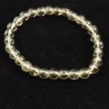 天然シトリン 非加熱 無処理　6.5mm玉ブレスレット 12.59g  (ID:87621)