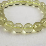 ブラジル産 レモンクォーツ AAA 10mm玉ブレスレット 26.5g (ID:87646)