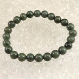 島根県　出雲碧玉 出雲石  8mm玉ブレスレット 証明書付 17.9g (ID:88163)
