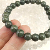 島根県　出雲碧玉 出雲石  8mm玉ブレスレット 証明書付 17.9g (ID:88163)