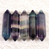 フローライト 蛍石 両剣ポイント ルース 5個セット 22.2g (ID:88640)