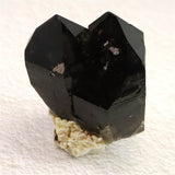 岐阜県中津川市蛭川産 黒水晶（モリオン）原石 ツイン カテドラル レコードキーパー 123.89g (ID:88761)