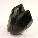 岐阜県中津川市蛭川産 黒水晶（モリオン）原石 ツイン カテドラル レコードキーパー 123.89g (ID:88761)