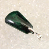 ベルベットマラカイト 孔雀石 30mmドロップ ペンダントトップ 7.6g (ID:88773)