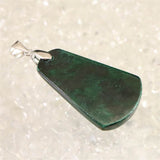 ベルベットマラカイト 孔雀石 30mmドロップ ペンダントトップ 7.6g (ID:88773)