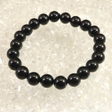 チベット産 天然モリオン水晶 4A  8.5mm玉 ブレスレット 18.9g (ID:88834)
