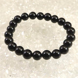 チベット産 天然モリオン水晶 4A  8.5mm玉 ブレスレット 18.9g (ID:88834)