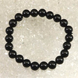 チベット産 天然モリオン水晶 4A  8.5mm玉 ブレスレット 18.9g (ID:88834)