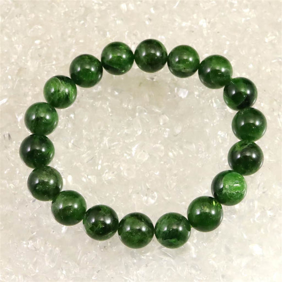 クロムダイオプサイド 11mm玉ブレスレット 43.5g (ID:88893)