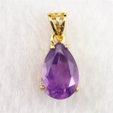 アメジスト 12ｍｍペアシェイプ型　ペンダントトップ 18KGP 1.46g (ID:88946)