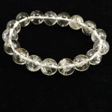 H&E社 ゴールデン アゼツライト（AZOZEO) 12mm玉ブレスレット 証明書付 41.5g (ID:89014)