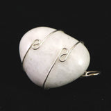 H&E社 ニュージーランドホワイトアゼツライト (AZOZEO) タンブル ペンダント 10.4g　 (ID:89219)