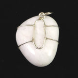 H&E社 ニュージーランドホワイトアゼツライト (AZOZEO) タンブル ペンダント 10.4g　 (ID:89219)