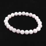 ミャンマー産 ラベンダー 翡翠  ヒスイ 7.5mm玉ブレスレット 19.5g (ID:89266)