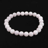 ミャンマー産 ラベンダー 翡翠  ヒスイ 7.5mm玉ブレスレット 19.5g (ID:89266)