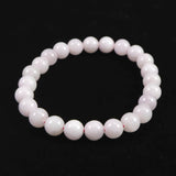 ミャンマー産 ラベンダー 翡翠  ヒスイ 7.5mm玉ブレスレット 19.5g (ID:89266)