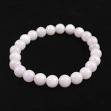 ミャンマー産 ラベンダー 翡翠  ヒスイ 7.5mm玉ブレスレット 19.5g (ID:89266)