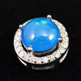 プレシャスオパール 7.5mm コイン ペンダントトップ type.B (ID:89280)